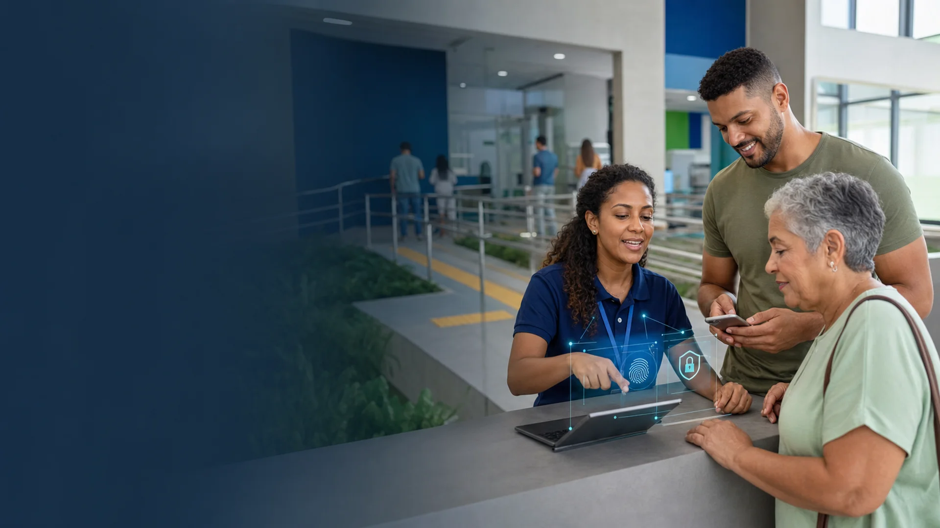 Servidores públicos integrando serviços digitais e atendimento ao cidadão